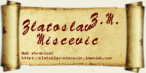 Zlatoslav Miščević vizit kartica